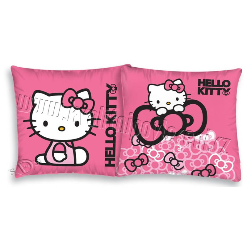 Obliečky na vankúšik Hello Kitty mašličky