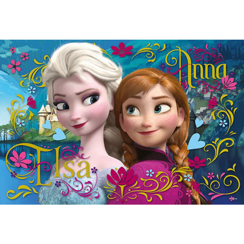 Puzzle Ľadové kráľovstvo Anna a Elsa 100 dielikov