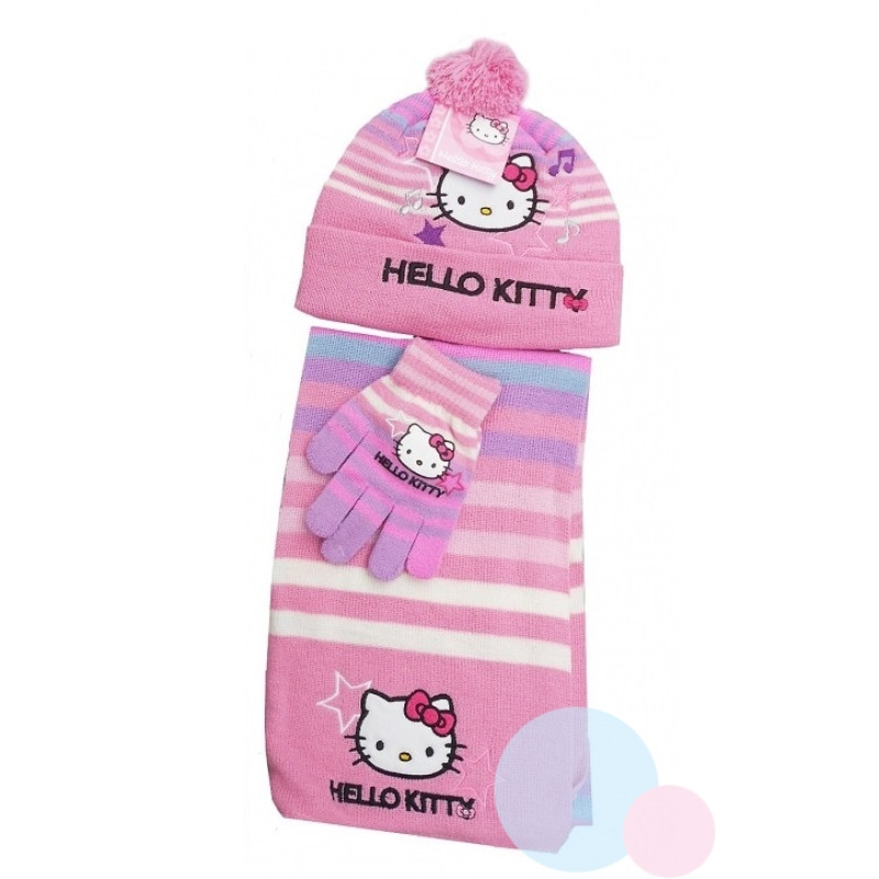 Šál, čiapka a rukavice Hello Kitty