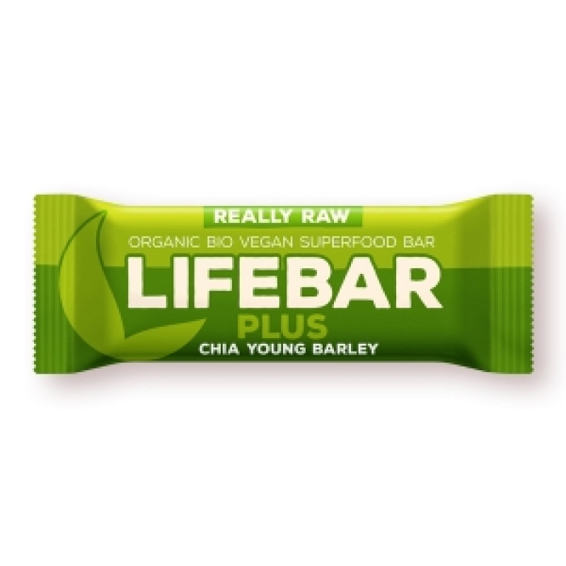 Lifebar PLUS chia semienka a mladý jačmeň BIO