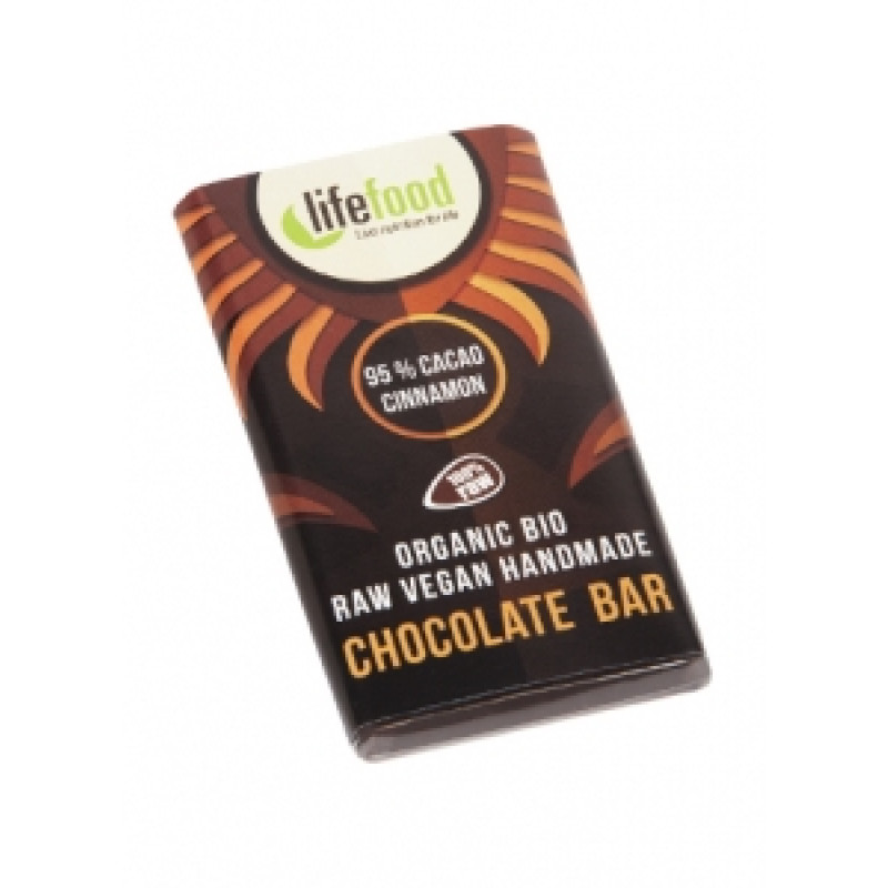 Lifefood Mini čokoládka 95 % kakao a škorice BIO