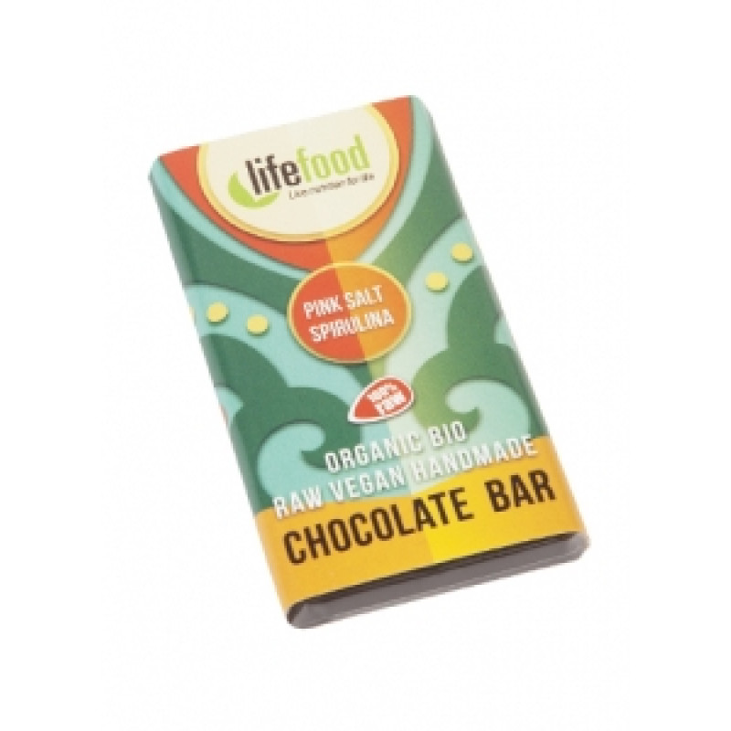 Lifefood Mini čokoládka slaná se spirulinou BIO
