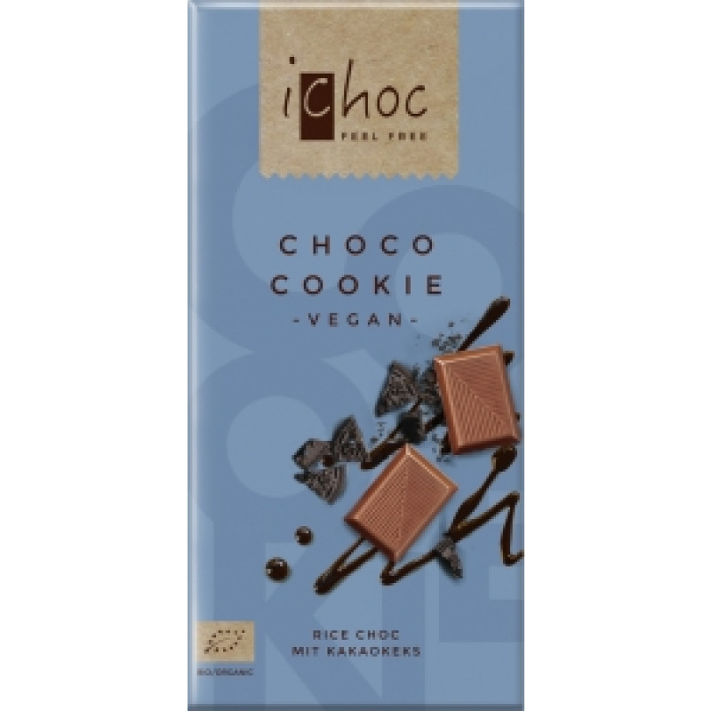 Ryžová čokoláda se sušienkami cookie iChoc BIO