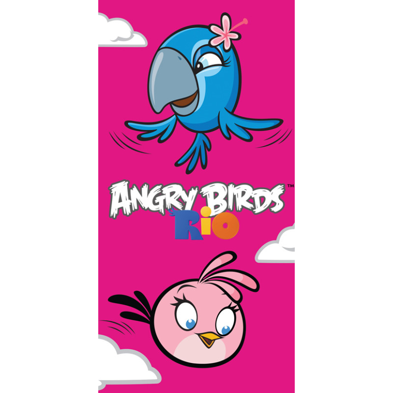 Osuška Angry Birds Pink