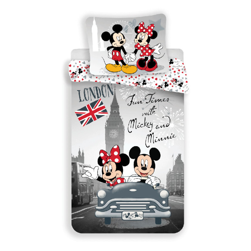 Obliečky Mickey a Minnie v Londýne