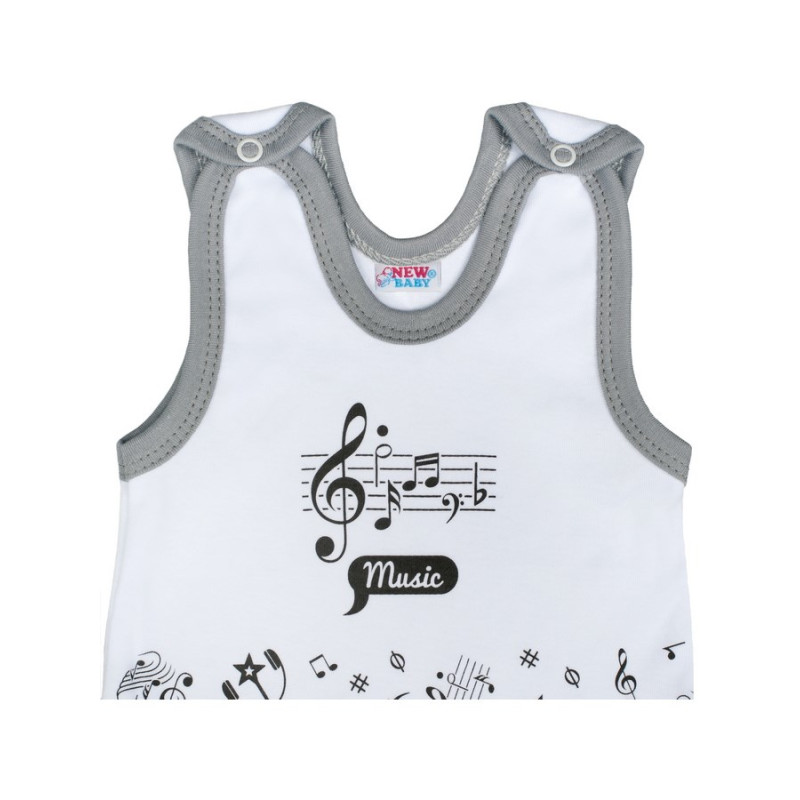 Dojčenské bavlnené dupačky New Baby Music