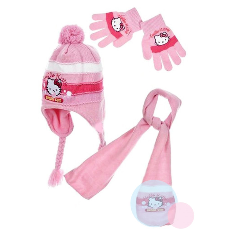 Šál, čiapka a rukavice Hello Kitty
