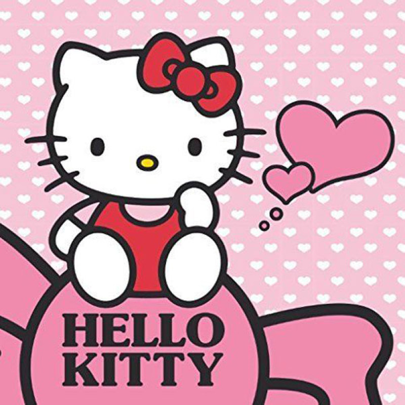 Kúzelný uteráčik Hello Kitty srdiečka