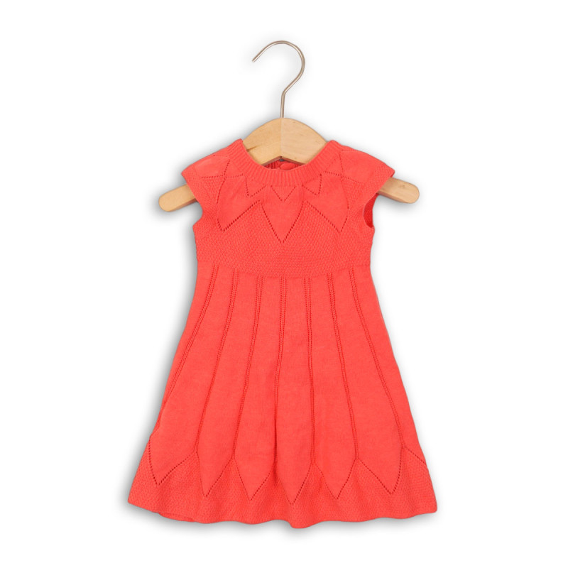 Šaty dievčenské úpletové-červená