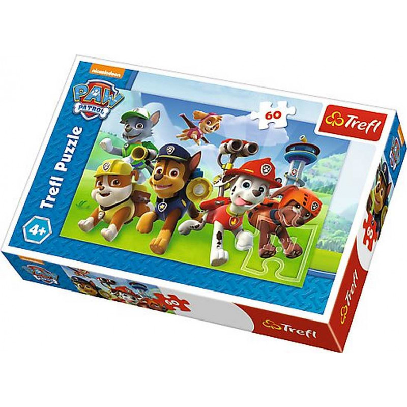 Puzzle Paw Patrol Pripravení k akcii 60 dielikov