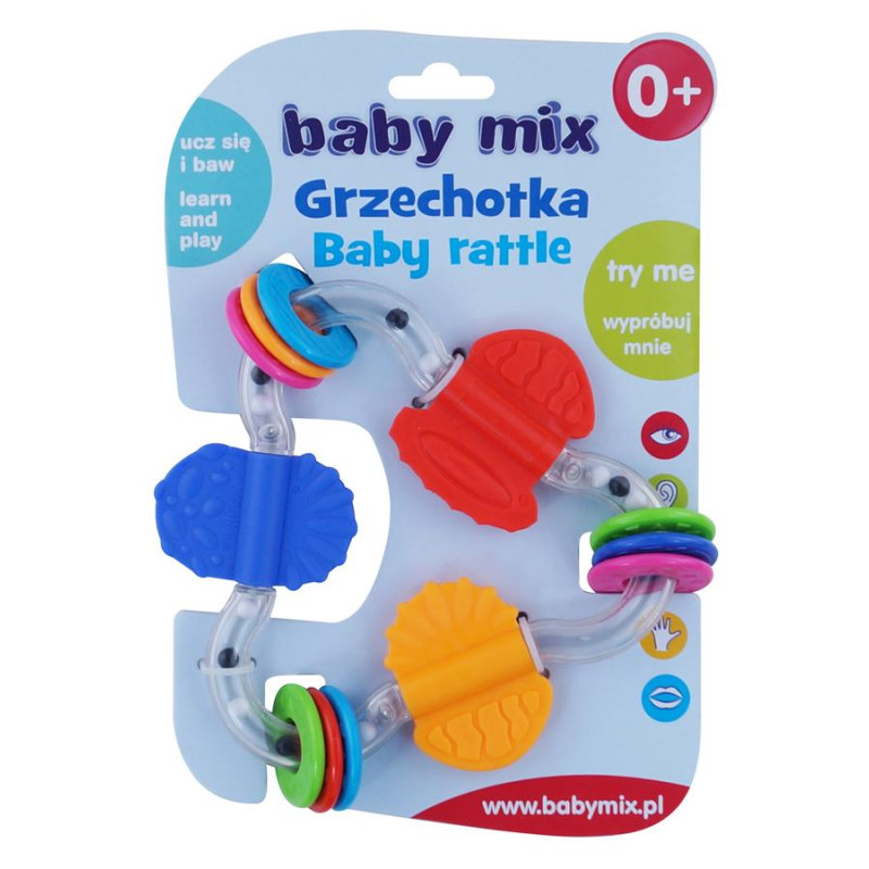 Hrkálka Baby Mix farebný trojuholník