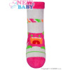 Ponožky New Baby šedo-ružové s robotom