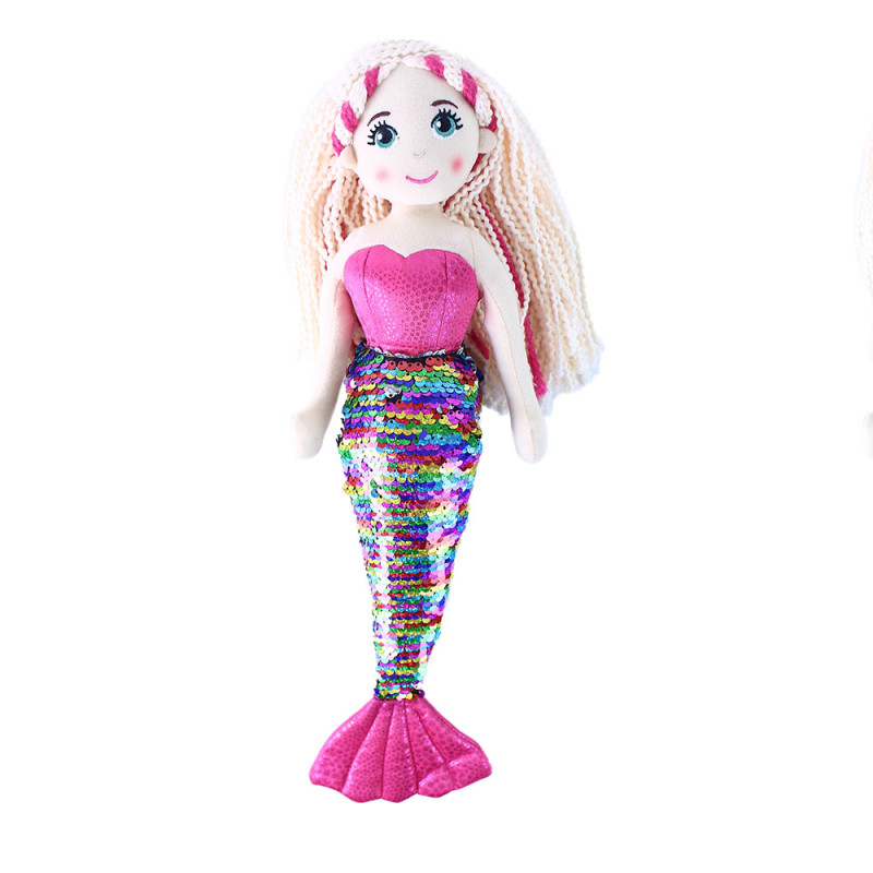 Handrová bábika morská panna Šupinka 45 cm