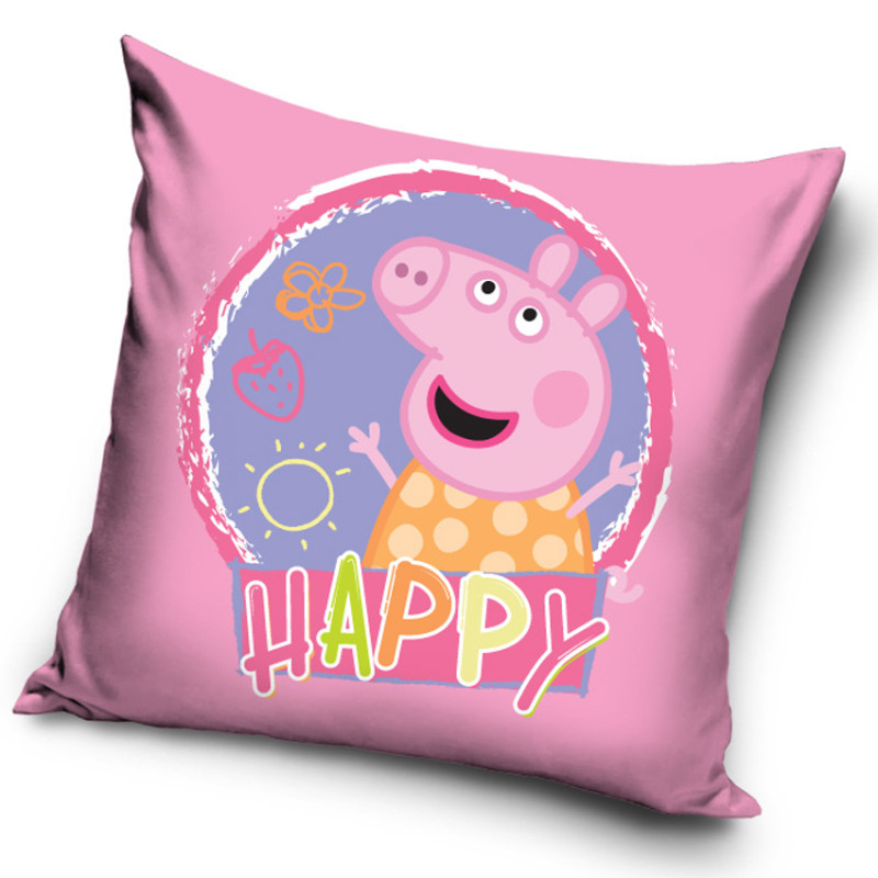 Povlak na vankúšik Prasiatko Peppa Sweet Happy