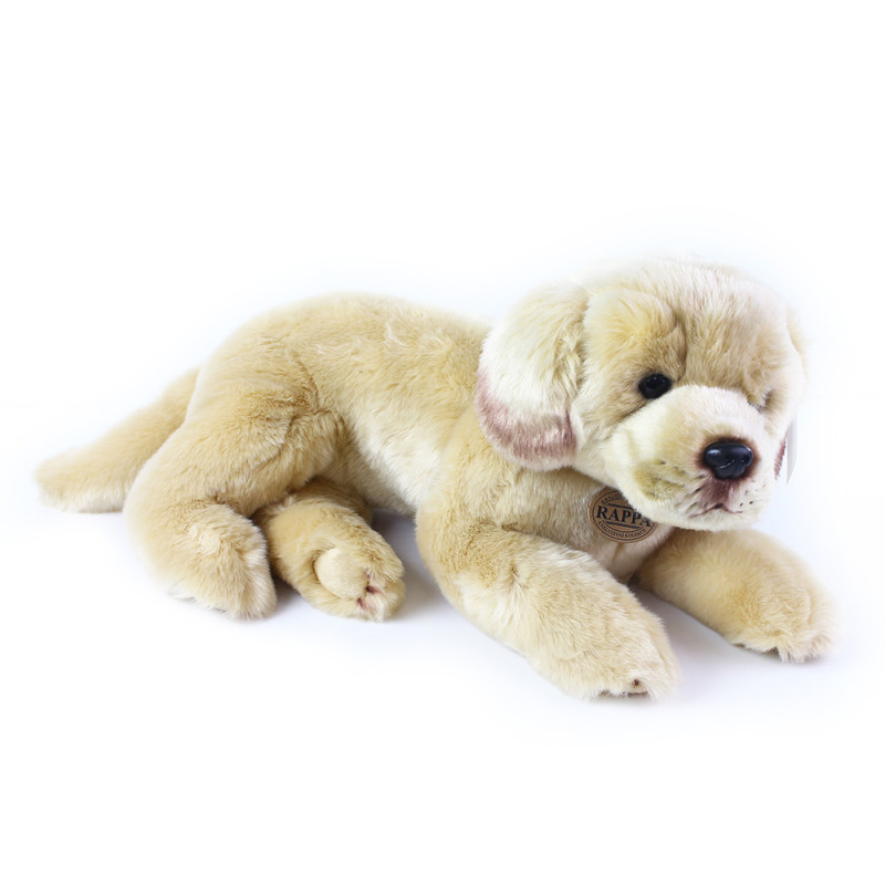 Plyšový pes labrador ležiace, 38 cm
