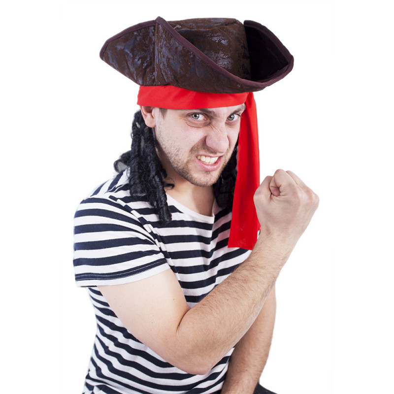 Klobúk pirát s vlasmi