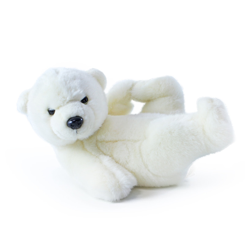 Plyšový ľadový medveď ležiace, 25 cm